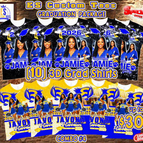 10 3D Grad Shirts